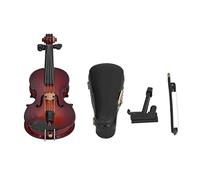 Decorazione per la casa di violino in miniatura fatta in casa, elegante decorazione per ufficio di lavoro, 1/12 Modello di strumenti musicali in legno per biblioteca, studio o