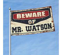 Decorazione per la casa e il bar, motivo: bandiera di Mr. Watson, decorazione per la camera da letto (152 x 244 cm)