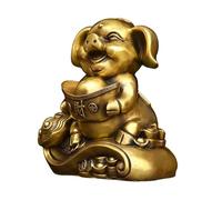 Decorazione per la casa Feng Shui, Scultura in Ottone a Forma di Maialino, Statua dello Zodiaco del Maiale, Statuetta del Tesoro del Maiale, prosperità, abbellimento per