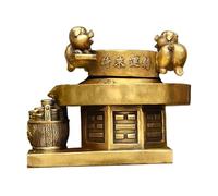 Decorazione per la casa Feng Shui, Scultura in Ottone a Forma di Maialino, Statua dello Zodiaco del Maiale, Statuetta del Tesoro del Maiale, prosperità, abbellimento per