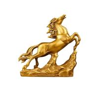 Decorazione per la casa Feng Shui Statua Cinese Elegante in Ottone a Forma di Cavallo, Zodiaco, Tesoro, Cavallo in Rame, prosperità, Soggiorno, 6,7 * 1,8 * 6,1 Pollici, 1