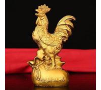 Decorazione per la casa Feng Shui Statua di Pollo in Ottone Statua di Pollo Cinese in Rame Pollo Zodiaco Soldi Gallo Zodiaco Gallo Scultura Ricchezza