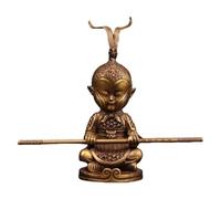 Decorazione per la casa Feng Shui Statua Wukong in Rame Puro Statuetta del Re Scimmia Statua del Viaggio di Sun Wukong in Occidente in Ottone 7,5 * 2,