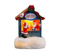 Decorazione per la casa in miniatura, cabina luminosa luminosa, decorazione per le festività per le festività da tavolo, scena del villaggio invernale, esposizione natalizia al coperto, riunioni di