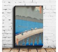Decorazione per la casa in stile moderno, poster artistico del ponte di Hiroshige Ohashi, dipinto su tela, poster e stampe moderne 30x45 cm senza cornice