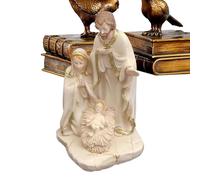 Decorazione per la casa, modello sacra famiglia, presepe di Gesù, statua in resina per tavolo, scultura da tavolo per Natale, festa della mamma, festa del papà, Ringraziamento