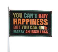 Decorazione per la casa, motivo: uomini che non puoi comprare la felicità ma puoi sposare una bandiera irlandese, decorazione per patio, sala giochi (60 x 90 cm)