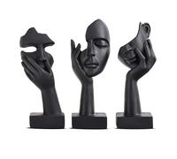Decorazione per la casa nera statua con volto di donna statua da collezione per