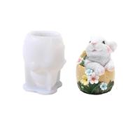 Decorazione per la casa Stampo in silicone per coniglio figurina pasquale pratica stampo in gesso gioielli forgiatura decorativo forma di coniglio muffa