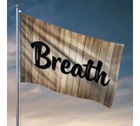 Decorazione per la casa Uomini La parola "respiro" è stampata sull'immagine. Decorazione bandiera per uomo grotta garage decorazione per uomo (60 x 90 cm)
