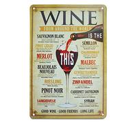 Decorazione per la cucina del vino, cartello per la casa, insegne per la casa, decorazione per cantina, decorazione da parete in latta, rustico, idea regalo, decorazione da parete, poster in metallo,