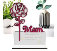 Decorazione per la festa della mamma, supporto per fiori in legno, decorazione per la festa della mamma, decorazione per casa, scrivania, soggiorno, camera da letto, ufficio, anniversario di