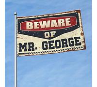 Decorazione per la porta della camera da letto Beware Of Mr. George Flag Room DecoFor Men Flags for the Boys (60 x 90 cm)