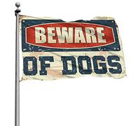 Decorazione per la porta della camera da letto, con scritta "Beware Of Dogs", bandiera decorativa per uomini, per ragazzi (30 x 45 cm)