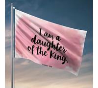 Decorazione per la porta della camera da letto, motivo "Daughter of the King: A Heartfelt Declaration", bandiera per bar e uomo, decorazione divertente per esterni (60 x 90 cm)
