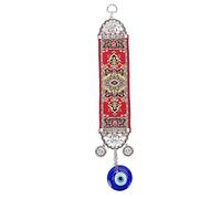 Decorazione per la protezione del malocchio, ornamento da appendere per auto, decorazione per la casa turca fortunata (red round)