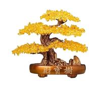 Decorazione per la scrivania, Albero dei soldi Feng Shui, albero della fortuna citrino da interno, di cristallo, bonsai, decorazione ufficio(Yellow)