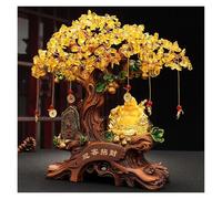 Decorazione per la scrivania, Albero dei soldi Feng Shui da interno di cristallo della fortuna citrino bonsai Decorazione Ufficio Negozio Trasloco e apertura Regalo