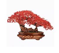 Decorazione per la scrivania, Albero dei soldi Feng Shui della fortuna rosso di cristallo Mobile TV del soggiorno Inaugurazione negozio Matrimonio casa bonsai