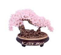 Decorazione per la scrivania, Albero dei soldi Feng Shui di cristallo Bonsai for ricchezza, fortuna e Ornamento for la casa Refrigeratore for vino(Pink)