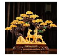 Decorazione per la scrivania, Albero dei soldi Feng Shui Grande cristallo di quarzo della fortuna Guarigione Reiki Cristallo Gemma Bonsai Ornamento for la casa(S)