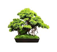 Decorazione per la scrivania, Bonsai Albero Artificiale Verde Finto Soggiorno Ingresso Ufficio Decorazioni Pianta Simulazione Ornamenti Feng Shui Cinesi Artificiali
