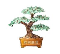 Decorazione per la scrivania, Decorazione 'albero della fortuna bonsai Feng Shui, albero dei soldi di cristallo for interni, trasloco e apertura un negozio ufficio(Green)