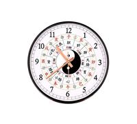 Decorazione per la scrivania, Orologio da parete for soggiorno, orologio Bagua, Tai Chi, con bussola, casa, camera letto, ornamenti appendere alla, Feng Shui, 11,41/13,38 pollici(A 1,S1)