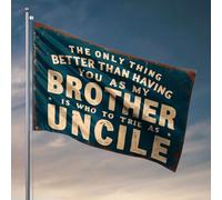 Decorazione per la stanza dei ragazzi con scritta in inglese "Teenager Better Than Having You As My Brother Is Who To Try As Uncle". Bandiera autunnale da giardino, accessori per patio (120 x 180 cm)