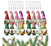 Decorazione Per L'Albero Di Natale - Accessorio Decorativo per la Casa,Pendente per Albero di Natale con Gnomi in Legno - per Davanzali Balconi Porte d'Ingresso Pareti Giardino Cortile Sentiero