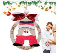 Decorazione Per L'albero Di Natale - Babbo Natale In Legno Eccentrico, Divertente Decorazione Natalizia Per Adulti, Unico Albero Da Appendere Per Interni Ed Esterni, Regalo Festivo Stagional