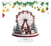 Decorazione per le festività - Ruota panoramica acrilica 2D, cartelli stagionali da tavolo, pigmenti colorati esterni non sbiadiscono, apparato rotante ornamentale, componente visivo stagionale