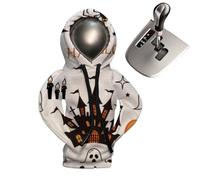 Decorazione per leva del cambio di Halloween, protezione per bastone del cambio per auto, protezione decorativa di Halloween, protezione con cappuccio per leva del cambio interno dell'auto,