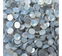 Decorazione per Nail Art con Strass a Retro Piatto in Vetro Opale Bianco Non hotfix, Pietra Strass incollata su Ciondolo a Forma di Diamante, Accessori per Il Viso - Opale Bianco - SS20-1440 Pezzi