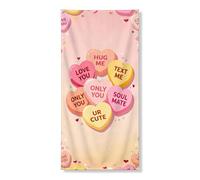 Decorazione per porta a forma di cuore per San Valentino, con messaggi d'amore carini, decorazione per porta d'ingresso, per interni ed esterni, romantico, per festival, 91 x 182 cm