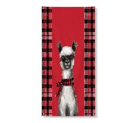 Decorazione per porta a forma di lama, decorazione rustica a quadri per porta d'ingresso, per interni ed esterni, forniture invernali per le vacanze 91 x 183 cm