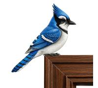 Decorazione per porta a forma di uccellino, in legno, realistica, rustica | Chickadee Cornice per porta ad angolo per porta, ingresso, corridoio, veranda, patio, giardino, cabina, libreria B