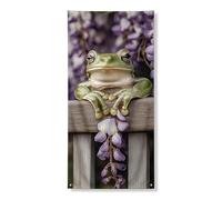 Decorazione per porta anfibio, decorazione da parete floreale anfibia verde, decorazione da parete per interni ed esterni, sfondo da appendere a tema naturale, 91 x 182 cm