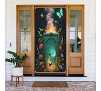 Decorazione per porta astratta con farfalla e luna n. 23, decorazione per interni ed esterni, primavera, estate, autunno, inverno, Halloween, Natale, decorazioni per la casa