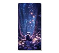 Decorazione per porta con animali incantevoli, decorazione per ingresso a tema foresta incantata, decorazione per interni ed esterni, decorazione per la casa, 91 x 182 cm