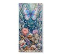 Decorazione per porta con brezza costiera, farfalla oceanica e conchiglie, decorazione per interni ed esterni, 91 x 183 cm
