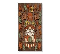 Decorazione per porta con gnomo autunnale, design rustico autunnale, decorazione per le festività del Ringraziamento, 91 x 182 cm