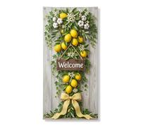 Decorazione per porta con limone, decorazione rustica gialla per porta d'ingresso, decorazione per interni ed esterni, decorazione per la casa estiva 91 x 182 cm