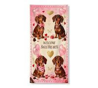 Decorazione per porta con scritta in inglese "Welcome Sweethearts", decorazione per interni ed esterni, per San Valentino, 91 x 182 cm