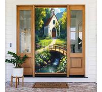 Decorazione per porta con stampa di casa di campagna n. 11, decorazione per interni ed esterni, primavera, estate, autunno, inverno, Halloween, Natale, decorazioni per la casa