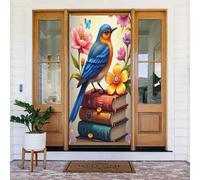 Decorazione per porta con stampa di un libro Bluebird n. 66, decorazione per interni ed esterni, primavera, estate, autunno, inverno, Halloween, Natale, decorazioni per la casa
