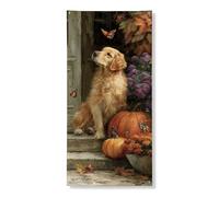 Decorazione per porta con zucca autunnale, decorazione per esterni, decorazione per esterni, festa del raccolto autunnale, 91 x 182 cm