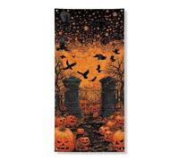 Decorazione per porta con zucca di Halloween, decorazione per porta d'ingresso, decorazione per interni ed esterni, festival autunnali, forniture per vacanze 91 x 182 cm