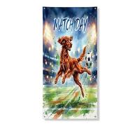 Decorazione per porta del cane da calcio irlandese setter, 91 x 182 cm, acquerello campo da calcio da appendere per porta d'ingresso, per interni ed esterni, portico per animali domestici