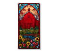 Decorazione per porta del fienile, opera d'arte rustica per la primavera e l'estate, per interni ed esterni, stile vintage, 91 x 182 cm